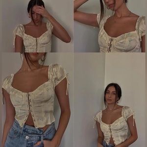 Princess Polly Allyson top yellow